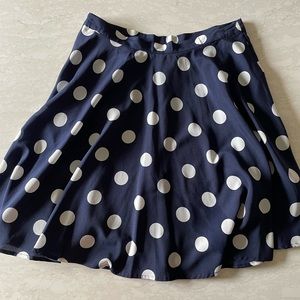 Stitch Fix Pixley Women Blue Polka Dot Skirt Size M